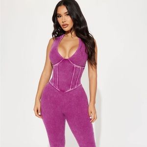Fashion Nova Dallas Sleeveless Ribbed Jumpsuit